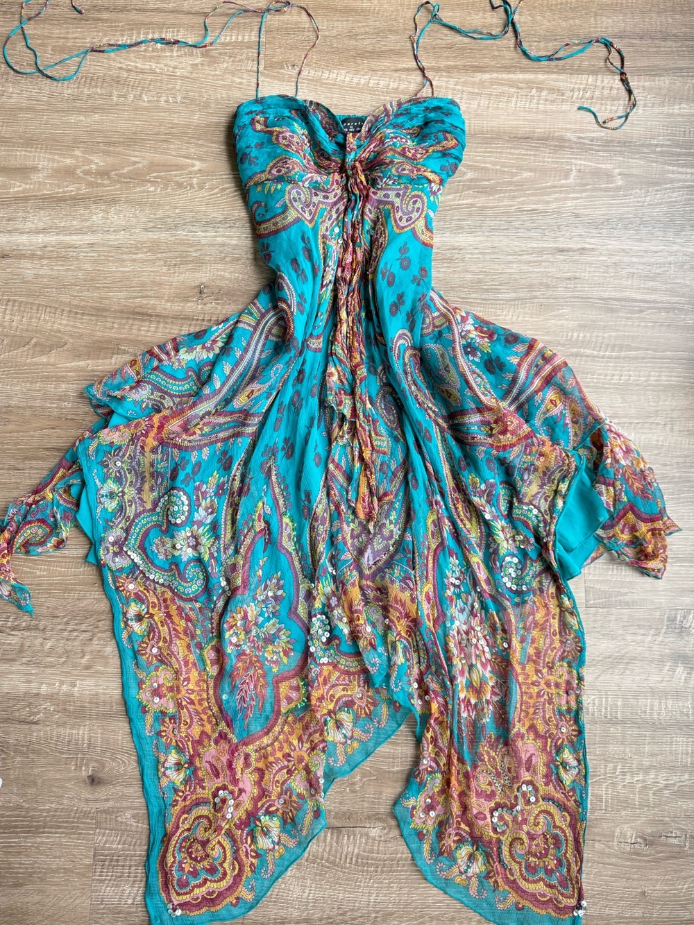 beautiful early 2000s silk dress